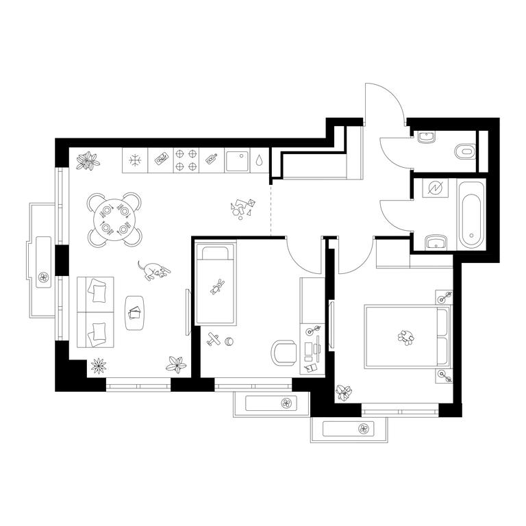2-BD Apartment Sale, 51.3 sq. m. at Salarevo Park, Salaryevskaya Street, 8к1, Moskovskiy Settlement, Moscow, Russia #1 2-BD Apartment Sale, 51.3 sq. m. at Salarevo Park, Salaryevskaya Street, 8к1, Moskovskiy Settlement, Moscow, Russia #1