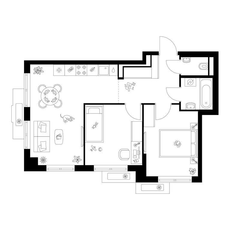 2-BD Apartment Sale, 51.3 sq. m. at Salarevo Park, Salaryevskaya Street, 8к1, Moskovskiy Settlement, Moscow, Russia #2 2-BD Apartment Sale, 51.3 sq. m. at Salarevo Park, Salaryevskaya Street, 8к1, Moskovskiy Settlement, Moscow, Russia #2