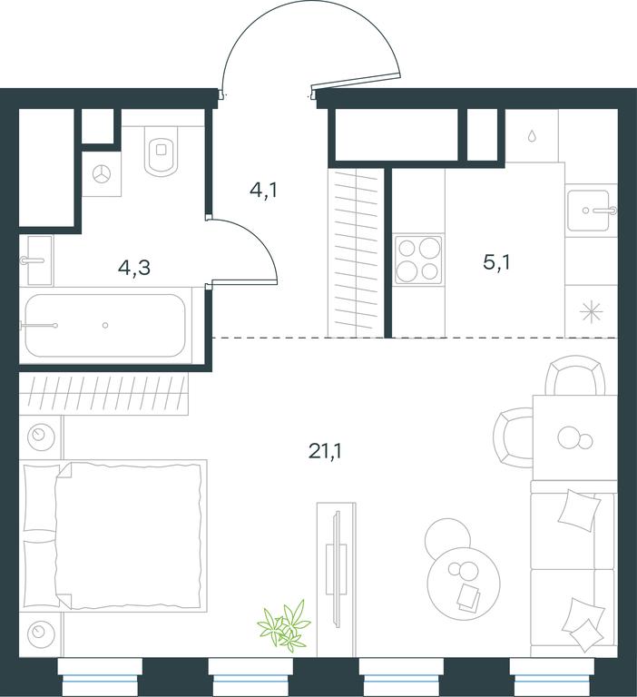 Apartment Sale, 34.6 sq. m. at Level Seligerskaya, Ilmenskiy Drive, 12, Moscow, Russia #1 Apartment Sale, 34.6 sq. m. at Level Seligerskaya, Ilmenskiy Drive, 12, Moscow, Russia #1
