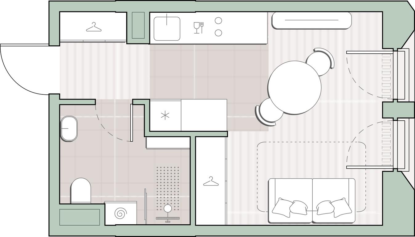 Apartment Sale, 23.5平方米 at Sreda na Lobachevskogo, Ochakovskoye Highway, Moscow, Russia #1