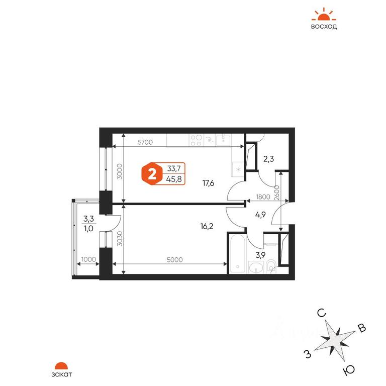 1-BD Apartment Sale, 45.8平方米 at Ideal, Proyektnaya ulitsa, Gagarina Microdistrict, Balashikha, Moscow Region, Russia #1 1-BD Apartment Sale, 45.8平方米 at Ideal, Proyektnaya ulitsa, Gagarina Microdistrict, Balashikha, Moscow Region, Russia #1