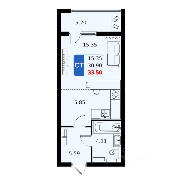 Apartment Sale, 33.5平方米 at Domodedovo park, Tvorchestva Street, Domodedovo Village, Domodedovo City District, Moscow Region, Russia #1 Apartment Sale, 33.5平方米 at Domodedovo park, Tvorchestva Street, Domodedovo Village, Domodedovo City District, Moscow Region, Russia #1