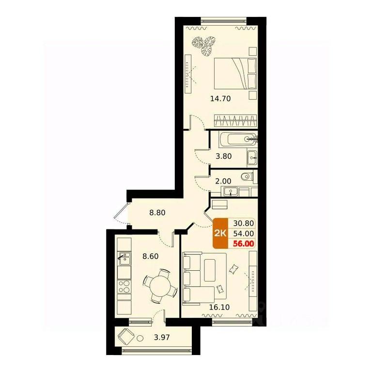 1-BD Apartment Sale, 56平方米 at Domodedovo park, Tvorchestva Street, Domodedovo Village, Domodedovo City District, Moscow Region, Russia #1 1-BD Apartment Sale, 56平方米 at Domodedovo park, Tvorchestva Street, Domodedovo Village, Domodedovo City District, Moscow Region, Russia #1