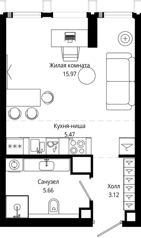 Apartment Sale, 30.22 sq. m. at Mod, 4th Maryinoy Roschi Street, 12с9, Moscow, Russia #1 Apartment Sale, 30.22 sq. m. at Mod, 4th Maryinoy Roschi Street, 12с9, Moscow, Russia #1