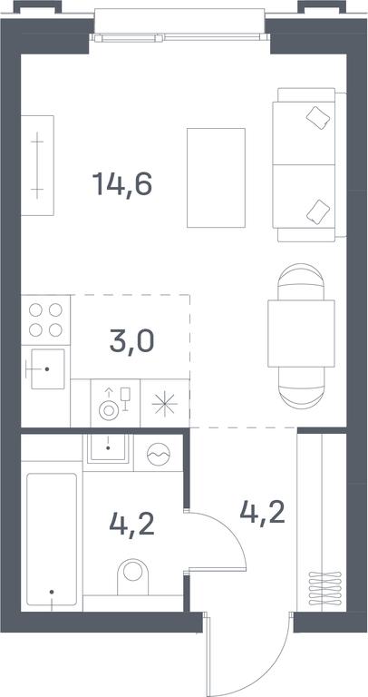 Apartment Sale, 26 sq. m. at Portland, Yuzhnoportovaya Street, 42с5, Moscow, Russia #1 Apartment Sale, 26 sq. m. at Portland, Yuzhnoportovaya Street, 42с5, Moscow, Russia #1