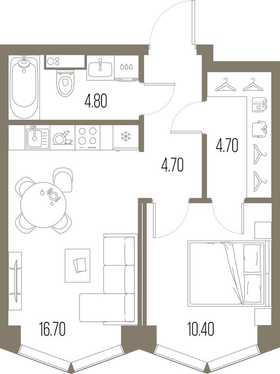 1-BD Apartment Sale, 41.3平方米 at Severny Port, Leningradskoye Highway, Moscow, Russia #1 1-BD Apartment Sale, 41.3平方米 at Severny Port, Leningradskoye Highway, Moscow, Russia #1