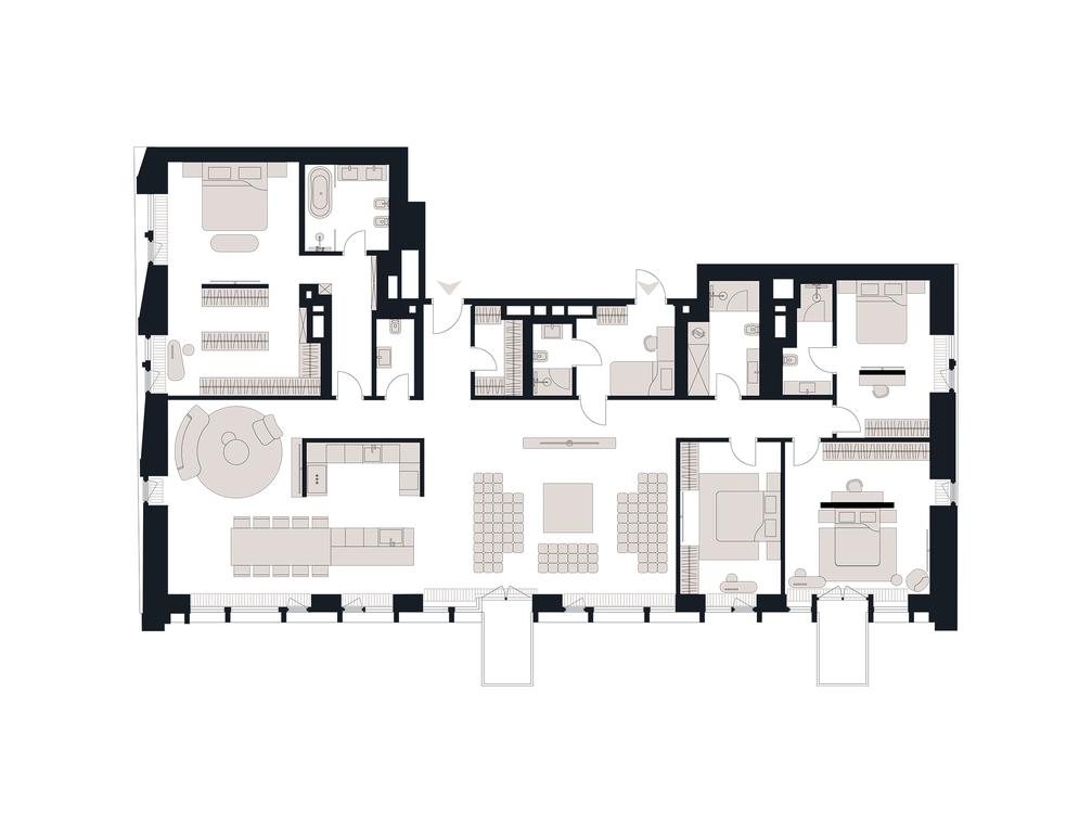 4-BD Apartment Sale, 274.4平方米 at Victory Park Residences, Bratyev Fonchenko Street, вл3, Moscow, Russia #1 4-BD Apartment Sale, 274.4平方米 at Victory Park Residences, Bratyev Fonchenko Street, вл3, Moscow, Russia #1