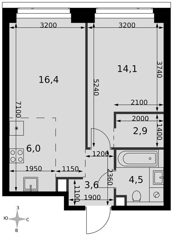 2-BD Apartment Sale, 47.5 sq. m. at Amber City, 3rd Khoroshyovsky Drive, 3А, Moscow, Russia #2