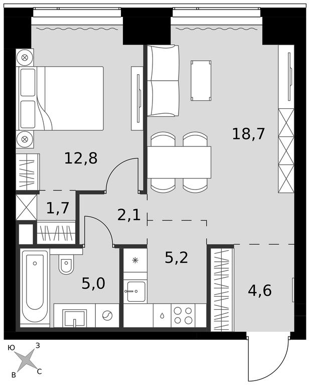 2-BD Apartment Sale, 50.1 sq. m. at Amber City, 3rd Khoroshyovsky Drive, 3А, Moscow, Russia #1 2-BD Apartment Sale, 50.1 sq. m. at Amber City, 3rd Khoroshyovsky Drive, 3А, Moscow, Russia #1