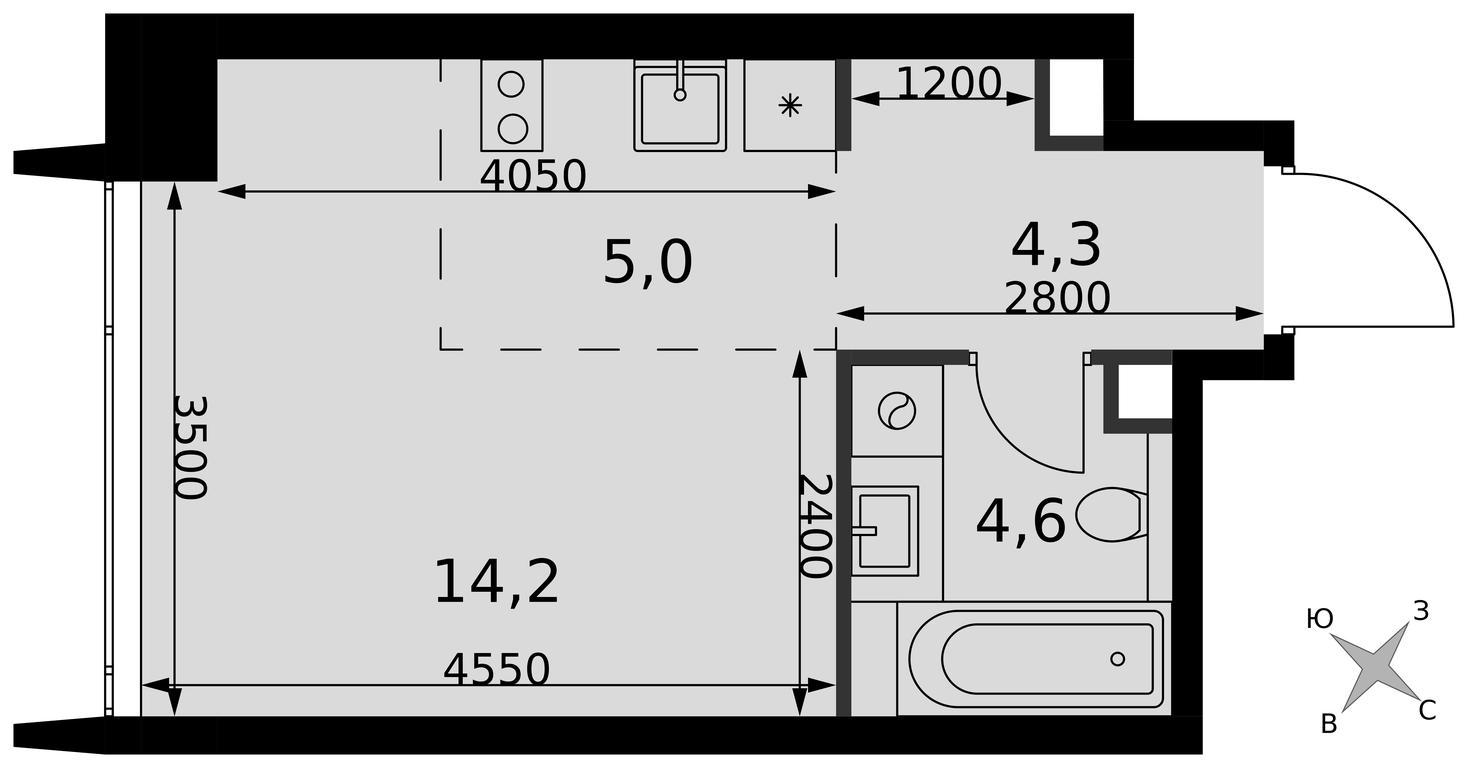 Apartment Sale, 28.1 sq. m. at Amber City, 3rd Khoroshyovsky Drive, 3А, Moscow, Russia #2 Apartment Sale, 28.1 sq. m. at Amber City, 3rd Khoroshyovsky Drive, 3А, Moscow, Russia #2