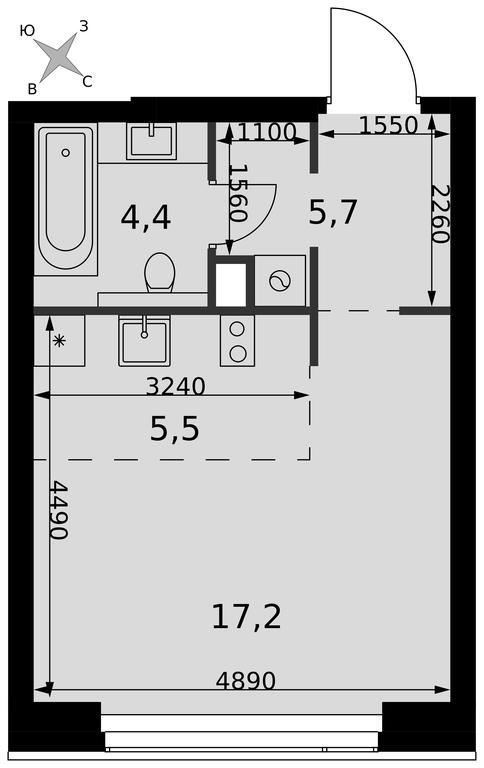 Apartment Sale, 32.8 sq. m. at Amber City, 3rd Khoroshyovsky Drive, 3А, Moscow, Russia #2