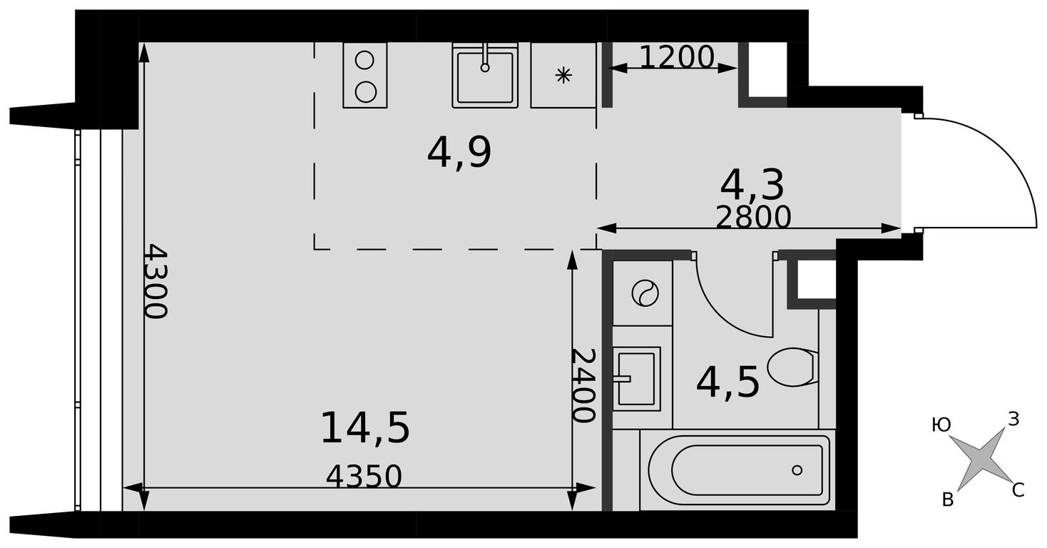 Apartment Sale, 28.2平方米 at Amber City, 3rd Khoroshyovsky Drive, 3А, Moscow, Russia #2 Apartment Sale, 28.2平方米 at Amber City, 3rd Khoroshyovsky Drive, 3А, Moscow, Russia #2