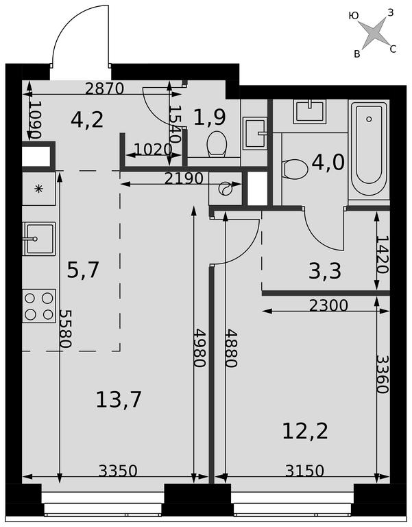 2-BD Apartment Sale, 45平方米 at Amber City, 3rd Khoroshyovsky Drive, 3А, Moscow, Russia #2 2-BD Apartment Sale, 45平方米 at Amber City, 3rd Khoroshyovsky Drive, 3А, Moscow, Russia #2