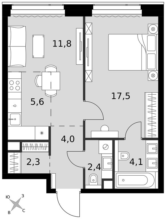 2-BD Apartment Sale, 47.7 sq. m. at Amber City, 3rd Khoroshyovsky Drive, 3А, Moscow, Russia #1 2-BD Apartment Sale, 47.7 sq. m. at Amber City, 3rd Khoroshyovsky Drive, 3А, Moscow, Russia #1