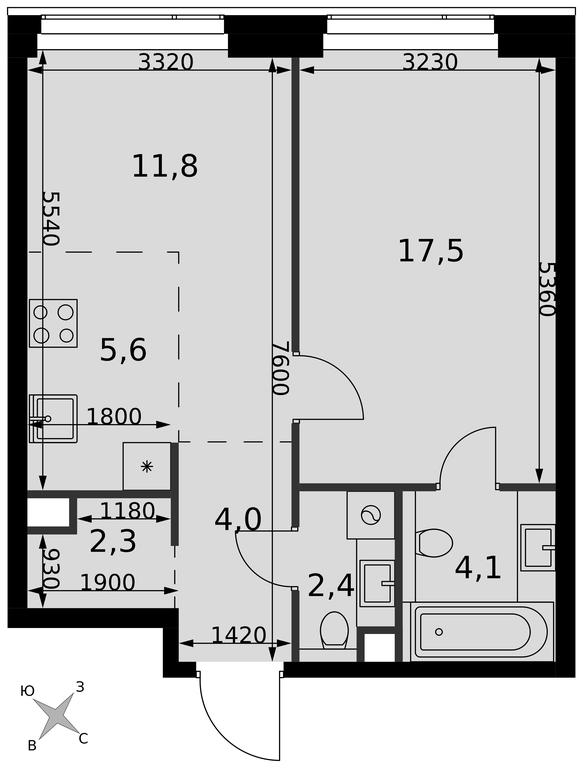2-BD Apartment Sale, 47.7 sq. m. at Amber City, 3rd Khoroshyovsky Drive, 3А, Moscow, Russia #2 2-BD Apartment Sale, 47.7 sq. m. at Amber City, 3rd Khoroshyovsky Drive, 3А, Moscow, Russia #2
