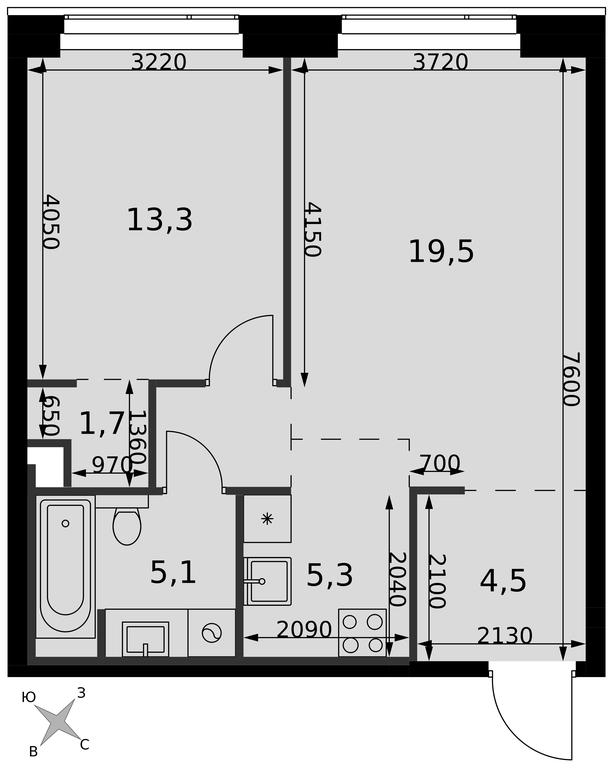 2-BD Apartment Sale, 51.5 sq. m. at Amber City, 3rd Khoroshyovsky Drive, 3А, Moscow, Russia #2 2-BD Apartment Sale, 51.5 sq. m. at Amber City, 3rd Khoroshyovsky Drive, 3А, Moscow, Russia #2