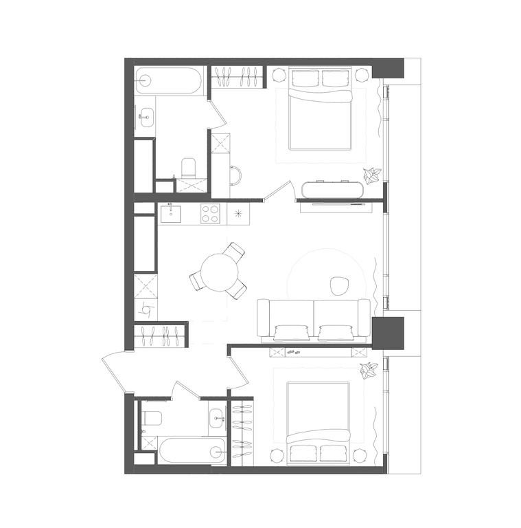 2-BD Apartment Sale, 65 sq. m. at Grain, Starokaluzhskoye Highway, 64с1, Moscow, Russia #1