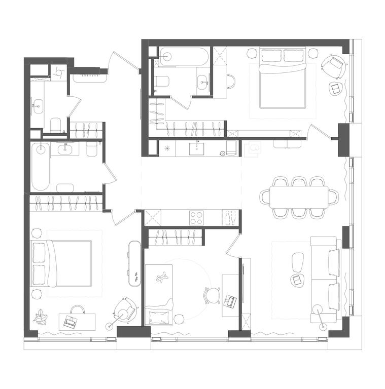 3-BD Apartment Sale, 109.4 sq. m. at Grain, Starokaluzhskoye Highway, 64с1, Moscow, Russia #1
