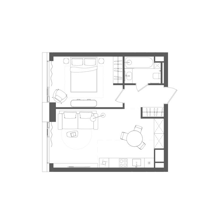 2-BD Apartment Sale, 66.2 sq. m. at Grain, Starokaluzhskoye Highway, 64с1, Moscow, Russia #1 2-BD Apartment Sale, 66.2 sq. m. at Grain, Starokaluzhskoye Highway, 64с1, Moscow, Russia #1