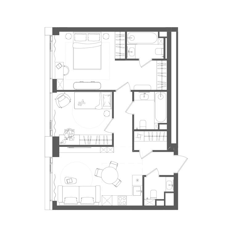 2-BD Apartment Sale, 87.5平方米 at Grain, Starokaluzhskoye Highway, 64с1, Moscow, Russia #1 2-BD Apartment Sale, 87.5平方米 at Grain, Starokaluzhskoye Highway, 64с1, Moscow, Russia #1