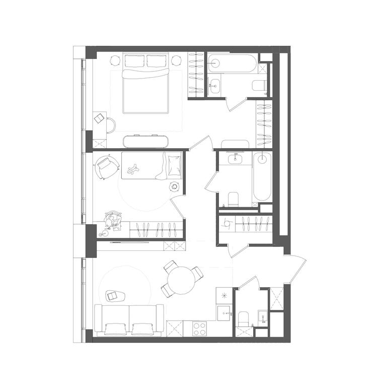2-BD Apartment Sale, 64.4 sq. m. at Grain, Starokaluzhskoye Highway, 64с1, Moscow, Russia #1 2-BD Apartment Sale, 64.4 sq. m. at Grain, Starokaluzhskoye Highway, 64с1, Moscow, Russia #1