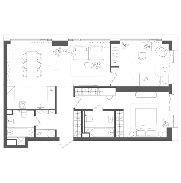 2-BD Apartment Sale, 87.9 sq. m. at Grain, Starokaluzhskoye Highway, 64с1, Moscow, Russia #1
