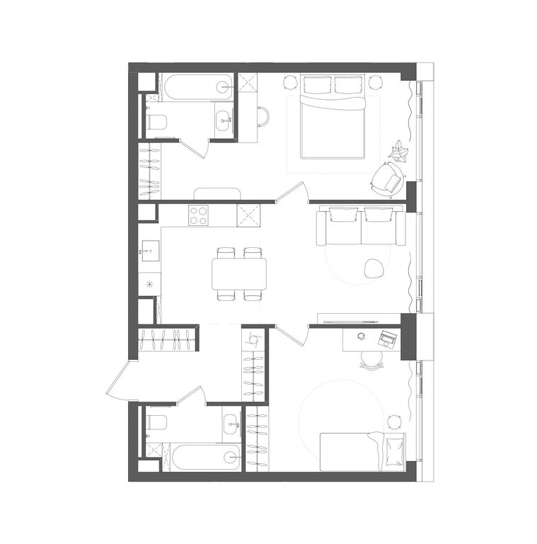 2-BD Apartment Sale, 69.4 sq. m. at Grain, Starokaluzhskoye Highway, 64с1, Moscow, Russia #1