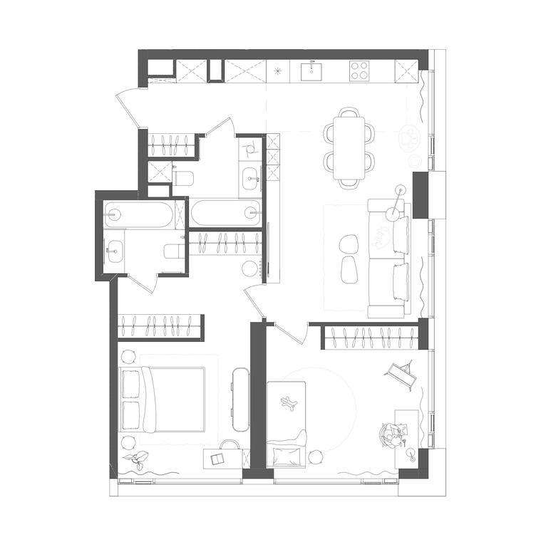2-BD Apartment Sale, 77.7 sq. m. at Grain, Starokaluzhskoye Highway, 64с1, Moscow, Russia #1 2-BD Apartment Sale, 77.7 sq. m. at Grain, Starokaluzhskoye Highway, 64с1, Moscow, Russia #1