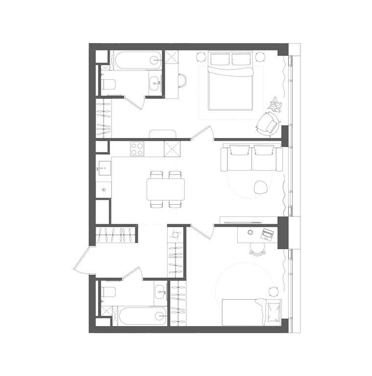 2-BD Apartment Sale, 69.2平方米 at Grain, Starokaluzhskoye Highway, 64с1, Moscow, Russia #1 2-BD Apartment Sale, 69.2平方米 at Grain, Starokaluzhskoye Highway, 64с1, Moscow, Russia #1