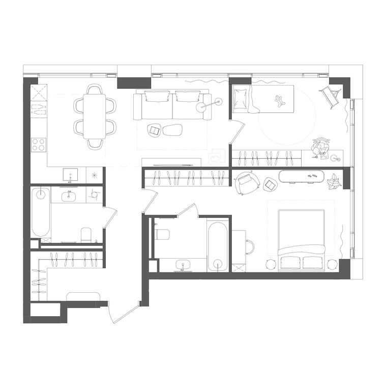 2-BD Apartment Sale, 79.2 sq. m. at Grain, Starokaluzhskoye Highway, 64с1, Moscow, Russia #1 2-BD Apartment Sale, 79.2 sq. m. at Grain, Starokaluzhskoye Highway, 64с1, Moscow, Russia #1