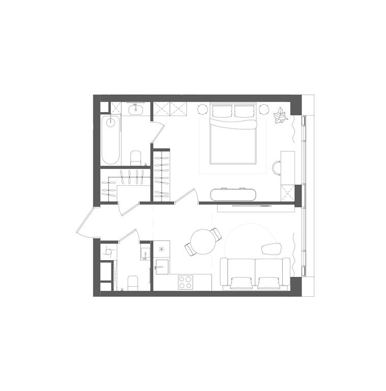 1-BD Apartment Sale, 46.1 sq. m. at Grain, Starokaluzhskoye Highway, 64с1, Moscow, Russia #1