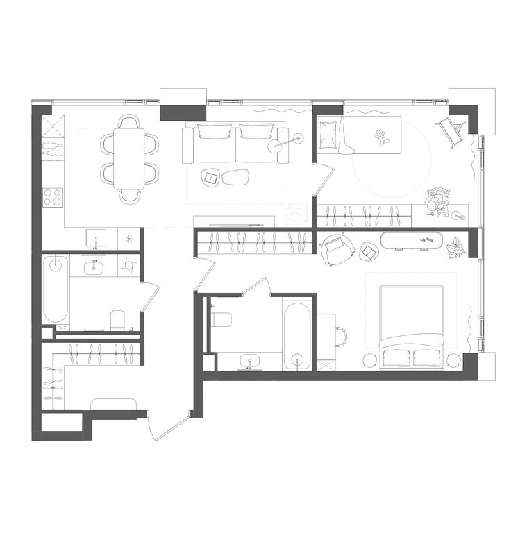 2-BD Apartment Sale, 79.2 sq. m. at Grain, Starokaluzhskoye Highway, 64с1, Moscow, Russia #1