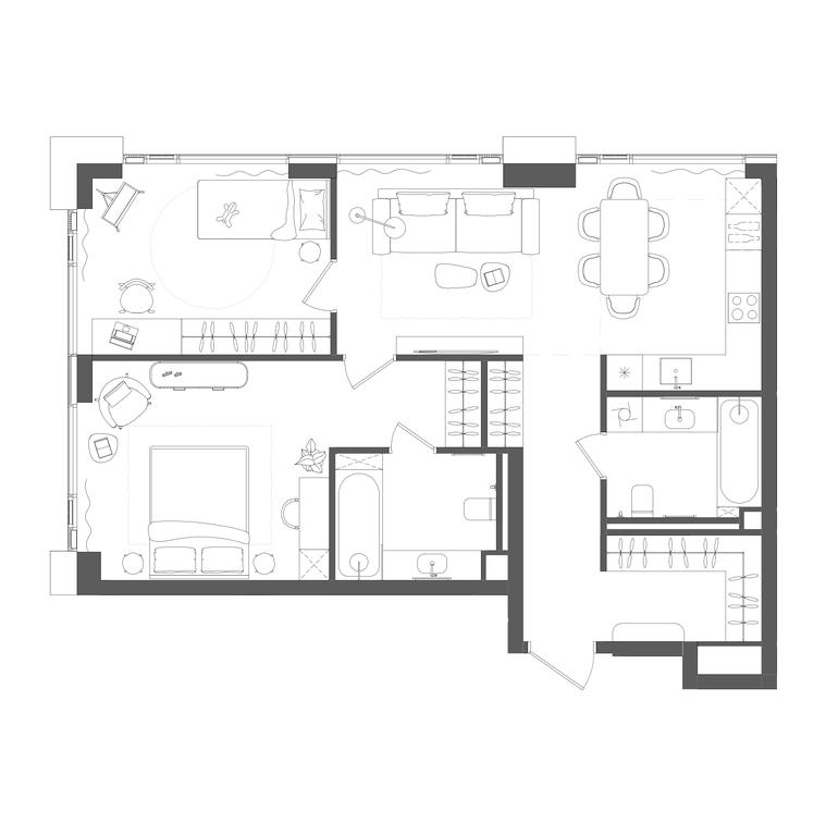 2-BD Apartment Sale, 79.3 sq. m. at Grain, Starokaluzhskoye Highway, 64с1, Moscow, Russia #1