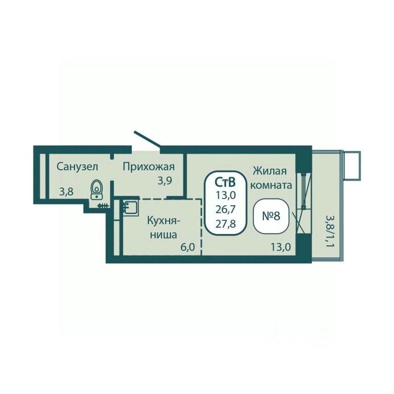 Apartment Sale, 27.8 sq. m. at Andreevka LIFE, Georgievskoe Highway, Moscow Region, Russia #1 Apartment Sale, 27.8 sq. m. at Andreevka LIFE, Georgievskoe Highway, Moscow Region, Russia #1
