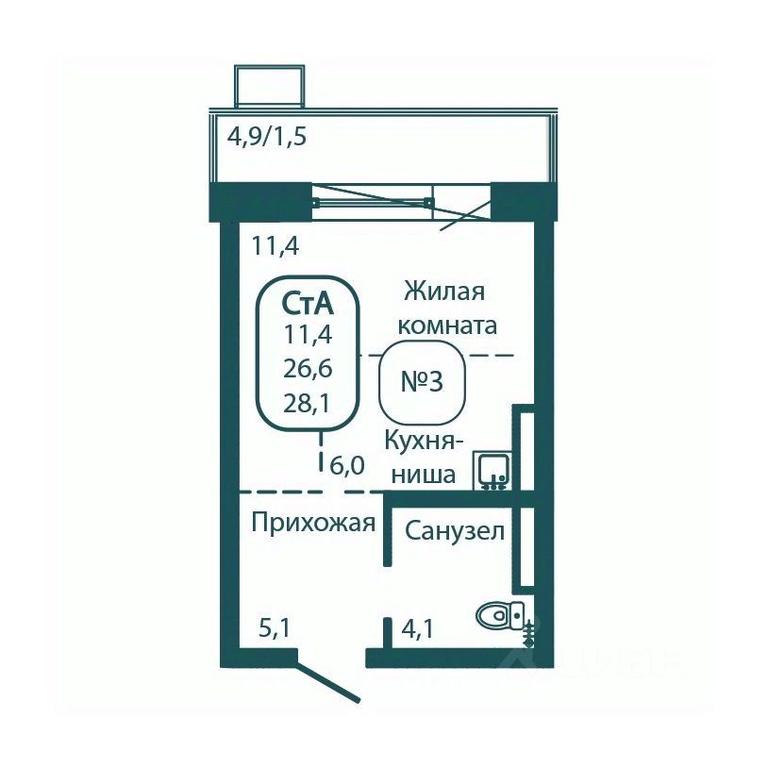 Apartment Sale, 28.1 sq. m. at Andreevka LIFE, Georgievskoe Highway, Moscow Region, Russia #1 Apartment Sale, 28.1 sq. m. at Andreevka LIFE, Georgievskoe Highway, Moscow Region, Russia #1