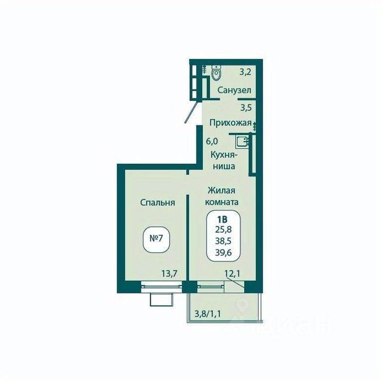 Apartment Sale, 39.6 sq. m. at Andreevka LIFE, Georgievskoe Highway, Moscow Region, Russia #1 Apartment Sale, 39.6 sq. m. at Andreevka LIFE, Georgievskoe Highway, Moscow Region, Russia #1