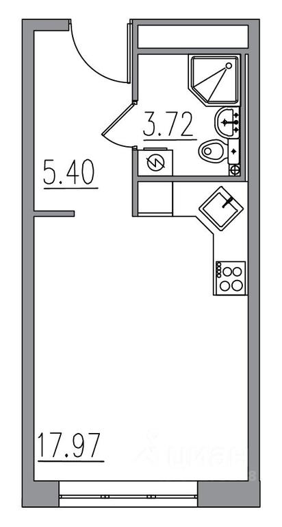 Apartment Sale, 27.09 sq. m. at Klubny dom Novoe Vashutino, Vashutinskoye Highway, Moscow Region, Russia #1