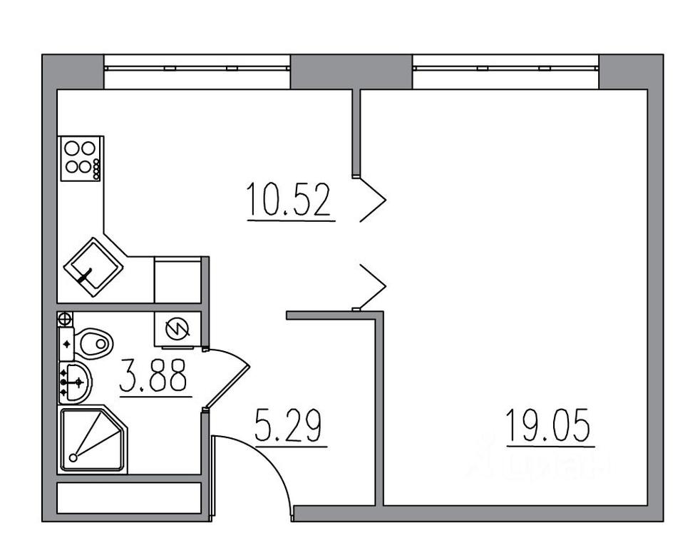 Apartment Sale, 38.74 sq. m. at Klubny dom Novoe Vashutino, Vashutinskoye Highway, Moscow Region, Russia #1 Apartment Sale, 38.74 sq. m. at Klubny dom Novoe Vashutino, Vashutinskoye Highway, Moscow Region, Russia #1