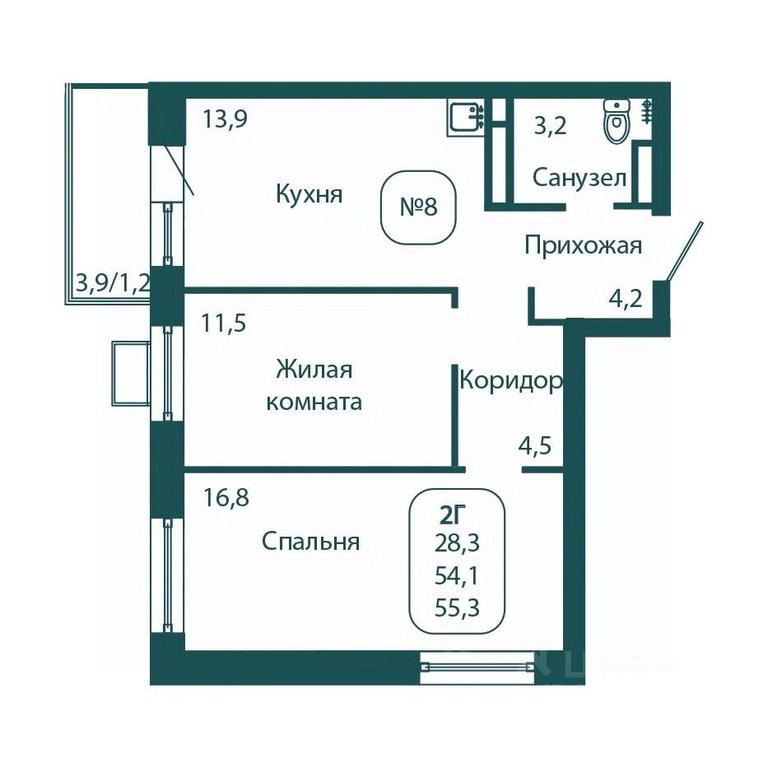 1-BD Apartment Sale, 55.3 sq. m. at Andreevka LIFE, Georgievskoe Highway, Moscow Region, Russia #1 1-BD Apartment Sale, 55.3 sq. m. at Andreevka LIFE, Georgievskoe Highway, Moscow Region, Russia #1