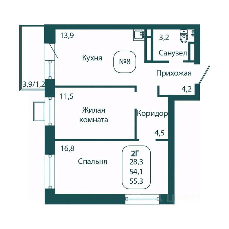 1-BD Apartment Sale, 55.3 sq. m. at Andreevka LIFE, Georgievskoe Highway, Moscow Region, Russia #1 1-BD Apartment Sale, 55.3 sq. m. at Andreevka LIFE, Georgievskoe Highway, Moscow Region, Russia #1