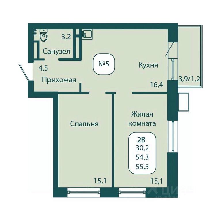 1-BD Apartment Sale, 55.5 sq. m. at Andreevka LIFE, Georgievskoe Highway, Moscow Region, Russia #1 1-BD Apartment Sale, 55.5 sq. m. at Andreevka LIFE, Georgievskoe Highway, Moscow Region, Russia #1