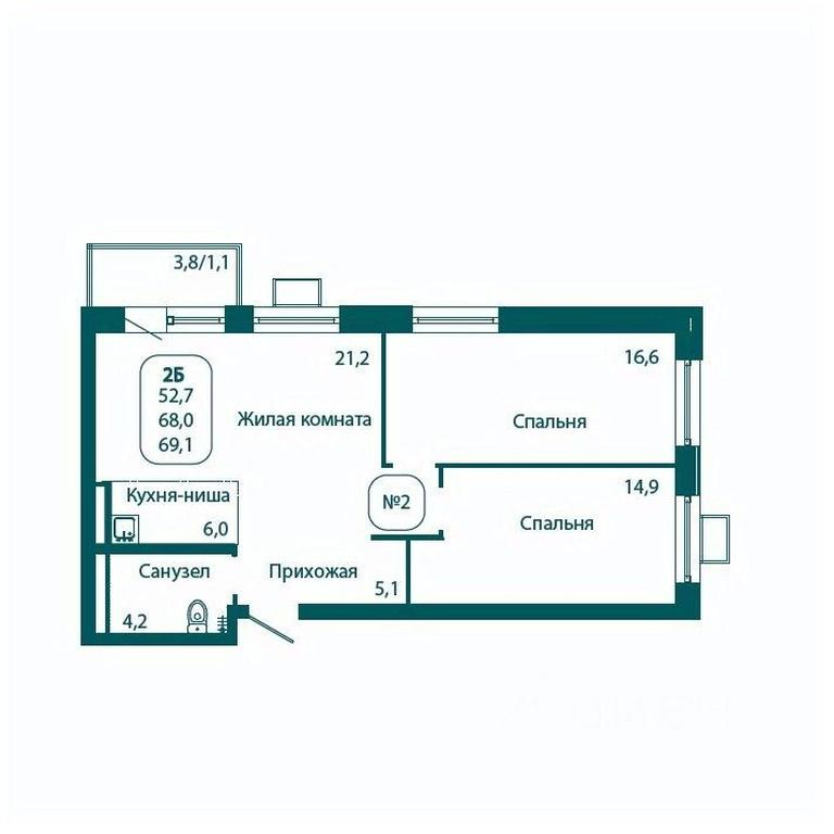 1-BD Apartment Sale, 69.1 sq. m. at Andreevka LIFE, Georgievskoe Highway, Moscow Region, Russia #1 1-BD Apartment Sale, 69.1 sq. m. at Andreevka LIFE, Georgievskoe Highway, Moscow Region, Russia #1