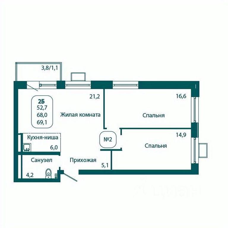1-BD Apartment Sale, 69.1 sq. m. at Andreevka LIFE, Georgievskoe Highway, Moscow Region, Russia #1 1-BD Apartment Sale, 69.1 sq. m. at Andreevka LIFE, Georgievskoe Highway, Moscow Region, Russia #1
