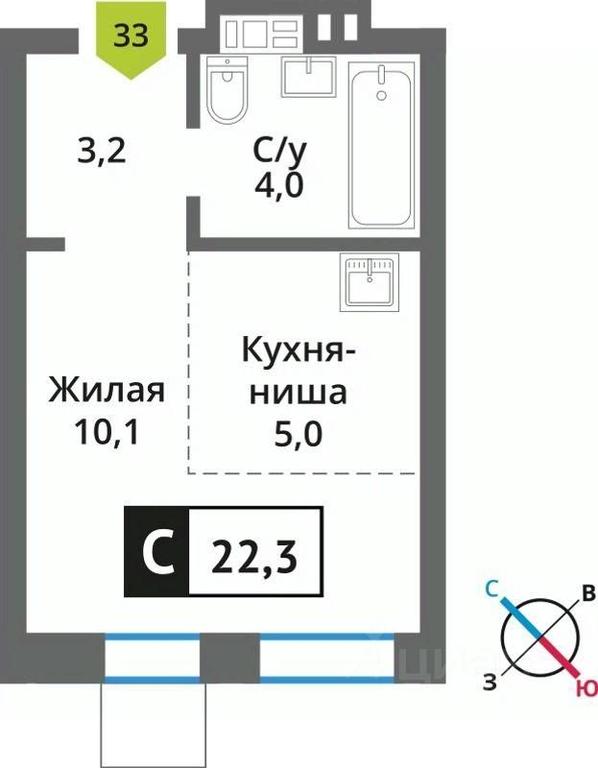 Apartment Sale, 22.3 sq. m. at Smart Kvartal Lesnaya Otrada, ulitsa Detstva, derevnya Aristovo, Krasnogorsk Urban District, Moscow Region, Russia #1 Apartment Sale, 22.3 sq. m. at Smart Kvartal Lesnaya Otrada, ulitsa Detstva, derevnya Aristovo, Krasnogorsk Urban District, Moscow Region, Russia #1
