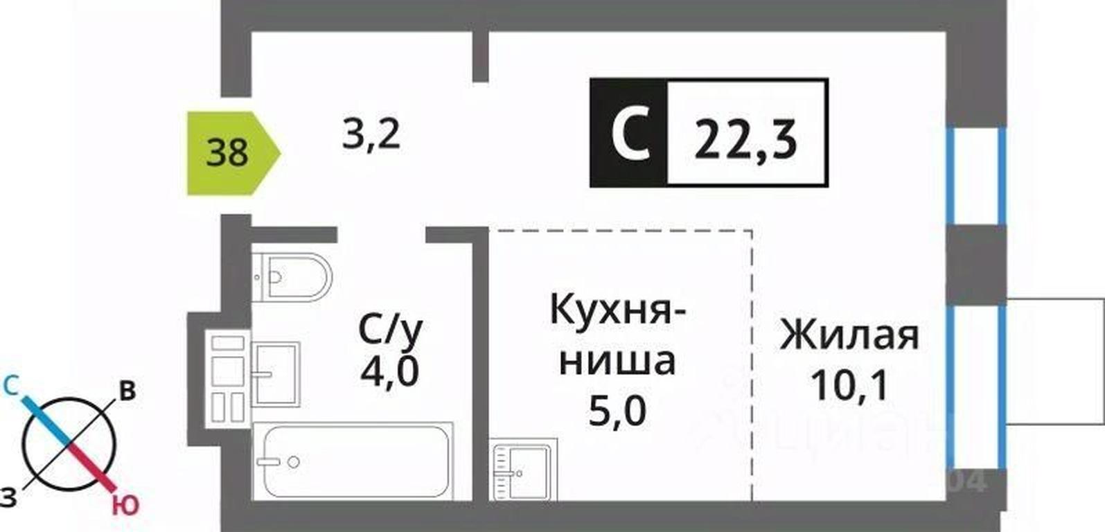 Apartment Sale, 22.3 sq. m. at Smart Kvartal Lesnaya Otrada, ulitsa Detstva, derevnya Aristovo, Krasnogorsk Urban District, Moscow Region, Russia #1 Apartment Sale, 22.3 sq. m. at Smart Kvartal Lesnaya Otrada, ulitsa Detstva, derevnya Aristovo, Krasnogorsk Urban District, Moscow Region, Russia #1