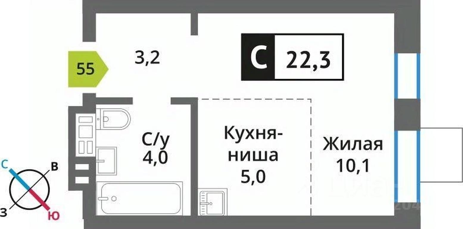 Apartment Sale, 22.3 sq. m. at Smart Kvartal Lesnaya Otrada, ulitsa Detstva, derevnya Aristovo, Krasnogorsk Urban District, Moscow Region, Russia #1 Apartment Sale, 22.3 sq. m. at Smart Kvartal Lesnaya Otrada, ulitsa Detstva, derevnya Aristovo, Krasnogorsk Urban District, Moscow Region, Russia #1