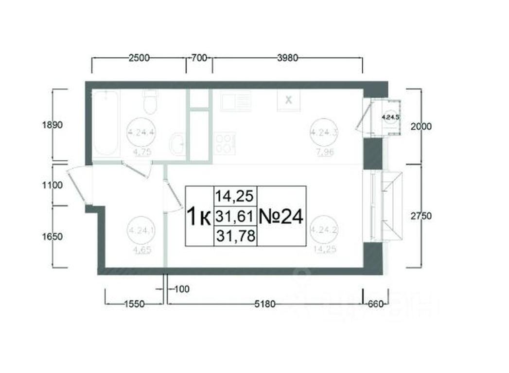 Apartment Sale, 31.78 sq. m. at Aviator-2, ulitsa Kurzenkova, 12, Naro-Fominsk, Moscow Region, Russia #2