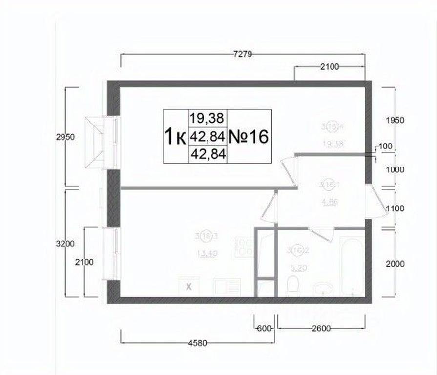 Apartment Sale, 42.84 sq. m. at Aviator-2, ulitsa Kurzenkova, 12, Naro-Fominsk, Moscow Region, Russia #2