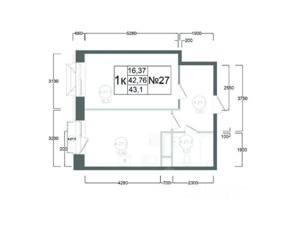 Apartment Sale, 43.1 sq. m. at Aviator-2, ulitsa Kurzenkova, 12, Naro-Fominsk, Moscow Region, Russia #2