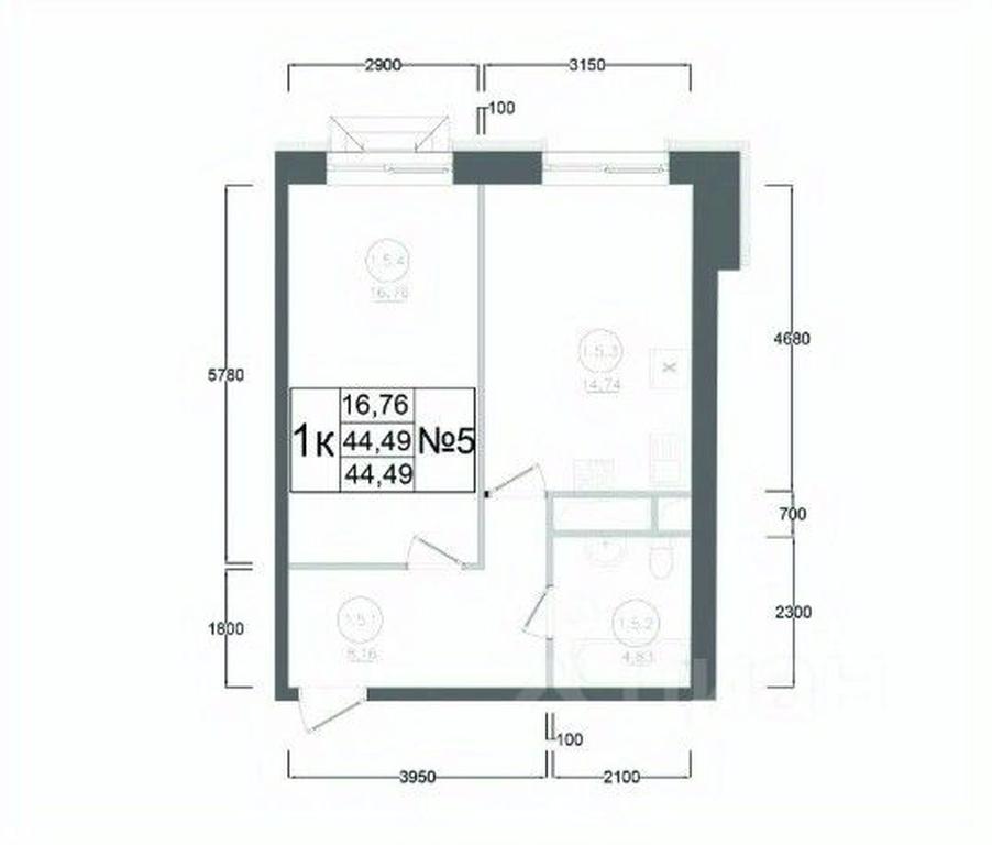 Apartment Sale, 44.49 sq. m. at Aviator-2, ulitsa Kurzenkova, 12, Naro-Fominsk, Moscow Region, Russia #2